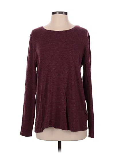 Pre-owned Merona Long Sleeve T-shirt In Burgundy