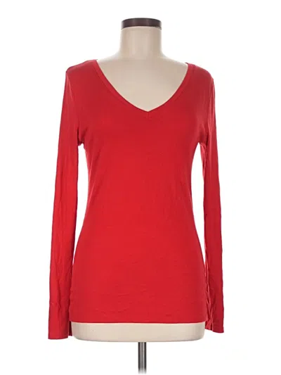 Pre-owned Merona Long Sleeve T-shirt In Red