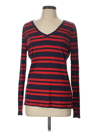 Pre-owned Merona Long Sleeve T-shirt In Red
