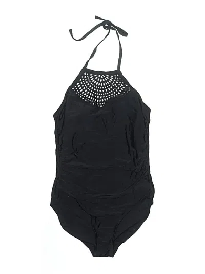 Pre-owned Merona One Piece Swimsuit In Black