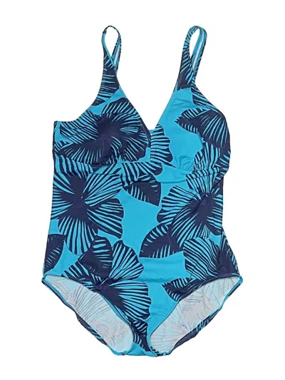 Pre-owned Merona One Piece Swimsuit In Blue
