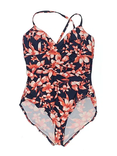 Pre-owned Merona One Piece Swimsuit In Blue