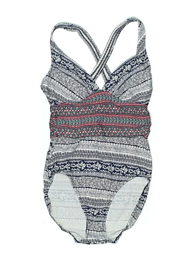Pre-owned Merona One Piece Swimsuit In Gray