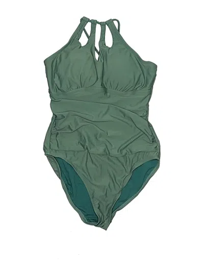 Pre-owned Merona One Piece Swimsuit In Green