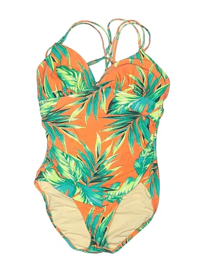 Pre-owned Merona One Piece Swimsuit In Orange