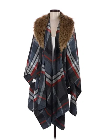 Pre-owned Merona Poncho In Gray
