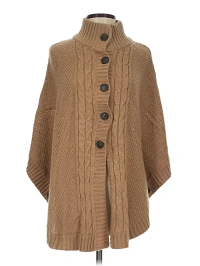 Pre-owned Merona Poncho In Tan
