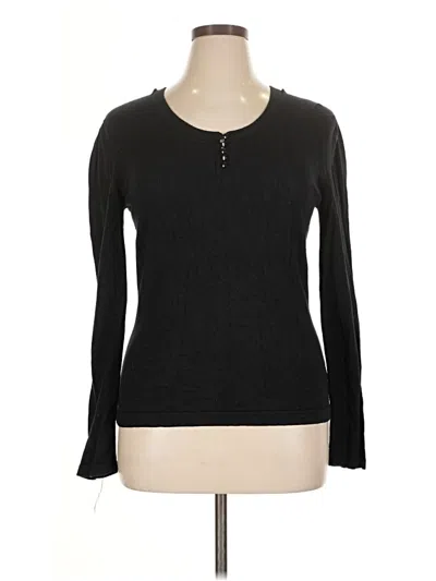 Pre-owned Merona Pullover Sweater In Black