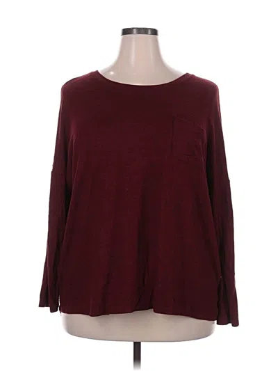 Pre-owned Merona Pullover Sweater In Burgundy