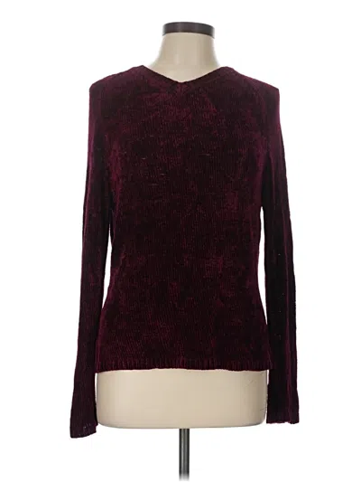 Pre-owned Merona Pullover Sweater In Burgundy
