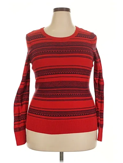 Pre-owned Merona Pullover Sweater In Red