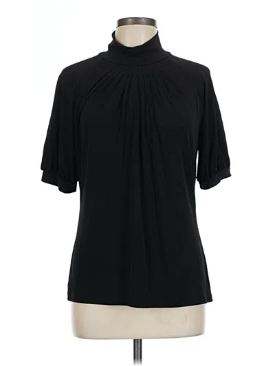 Pre-owned Merona Short Sleeve Blouse In Black