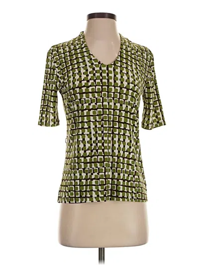 Pre-owned Merona Short Sleeve Blouse In Green
