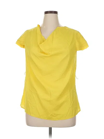 Pre-owned Merona Short Sleeve Blouse In Yellow
