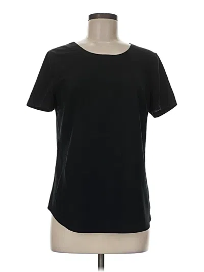 Pre-owned Merona Short Sleeve Top Black Crew Neck Tops
