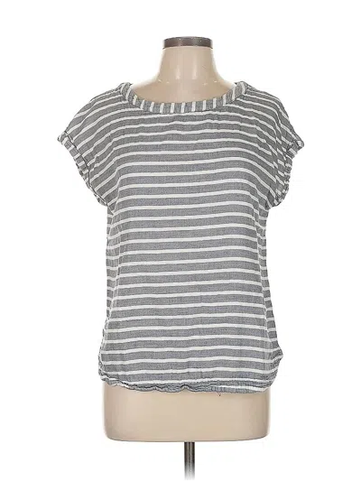 Pre-owned Merona Short Sleeve Top Gray Boatneck Tops