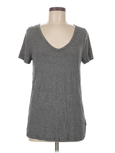 Pre-owned Merona Short Sleeve Top Gray V Neck Tops