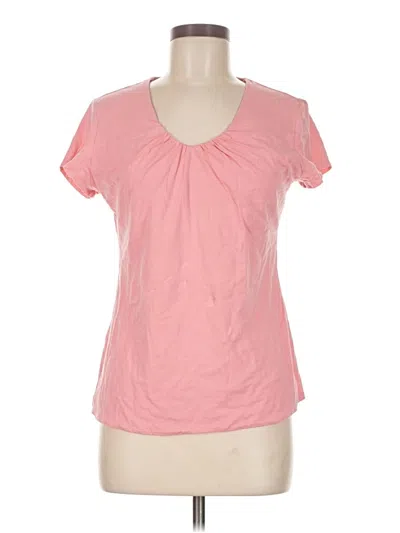 Pre-owned Merona Short Sleeve Top Pink Scoop Neck Tops