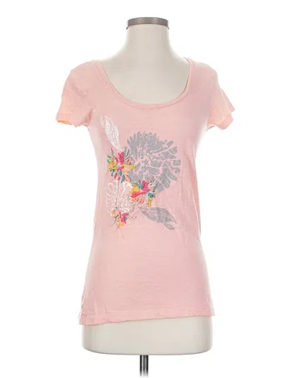 Pre-owned Merona Short Sleeve Top Pink Scoop Neck Tops