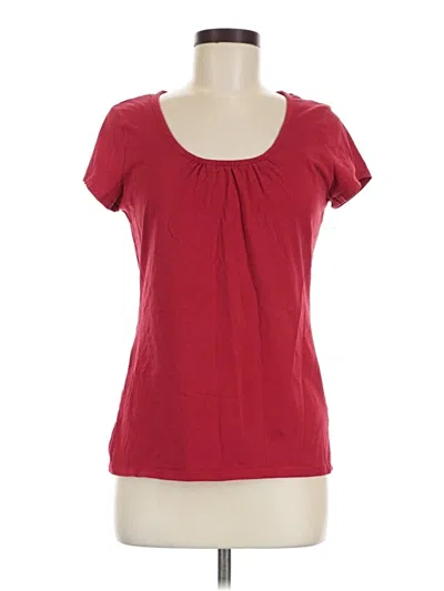 Pre-owned Merona Short Sleeve Top Red Scoop Neck Tops