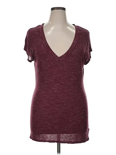 Pre-owned Merona Short Sleeve T-shirt In Burgundy