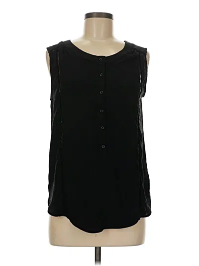 Pre-owned Merona Sleeveless Blouse In Black