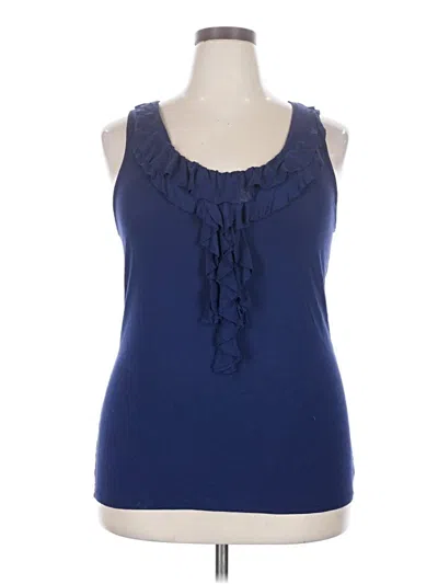 Pre-owned Merona Sleeveless Blouse In Blue