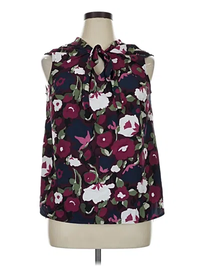 Pre-owned Merona Sleeveless Blouse In Burgundy