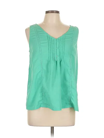 Pre-owned Merona Sleeveless Blouse In Green