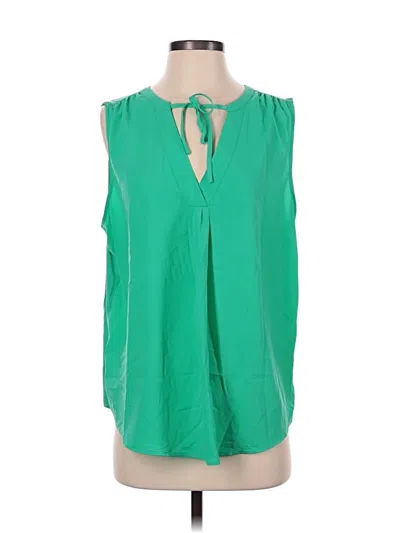 Pre-owned Merona Sleeveless Blouse In Green