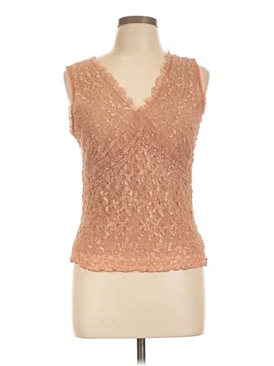 Pre-owned Merona Sleeveless Blouse In Tan