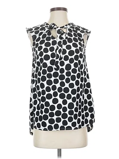 Pre-owned Merona Sleeveless Button Down Shirt In Black