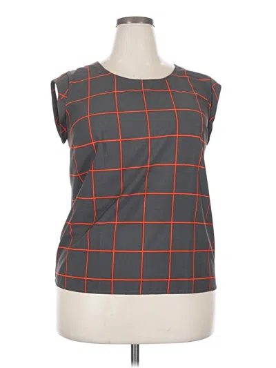 Pre-owned Merona Sleeveless Top Gray Square Neckline Tops