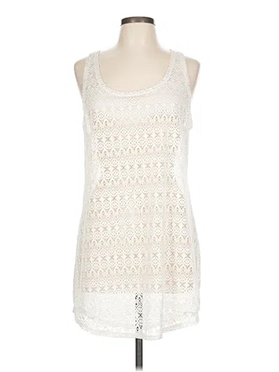 Pre-owned Merona Sleeveless Top Ivory Scoop Neck Tops In White