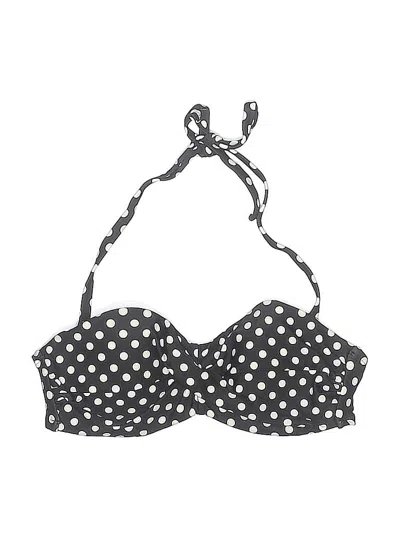 Pre-owned Merona Swimsuit Top Black Polka Dots Pattern Swimwear