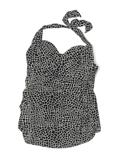 Pre-owned Merona Swimsuit Top Black Polka Dots Pattern Swimwear