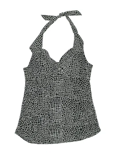 Pre-owned Merona Swimsuit Top Black Tweed Pattern Swimwear