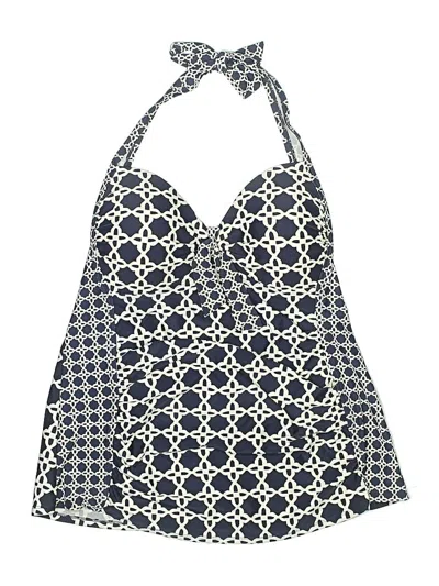 Pre-owned Merona Swimsuit Top Blue Print Pattern Swimwear