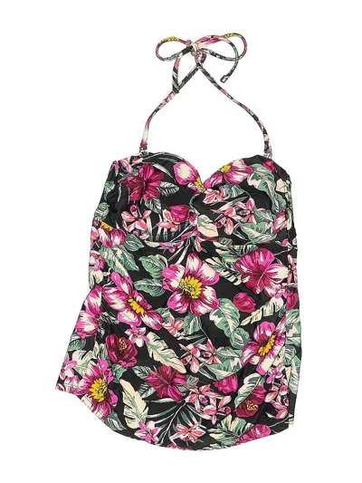 Pre-owned Merona Swimsuit Top Pink Floral Pattern Swimwear