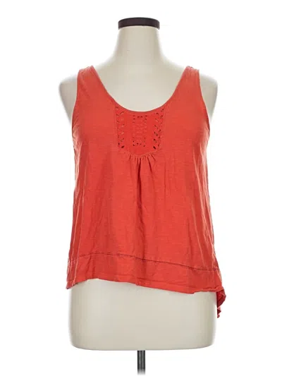 Pre-owned Merona Tank Top Orange Halter Neckline Tops