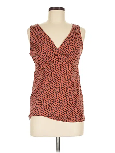 Pre-owned Merona Tank Top Orange Plunge Neckline Tops