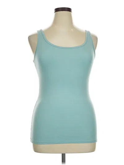 Pre-owned Merona Tank Top Teal Strapless Neckline Tops