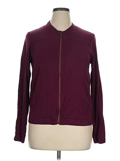 Pre-owned Merona Track Jacket In Burgundy