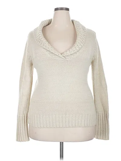Pre-owned Merona Turtleneck Sweater In White
