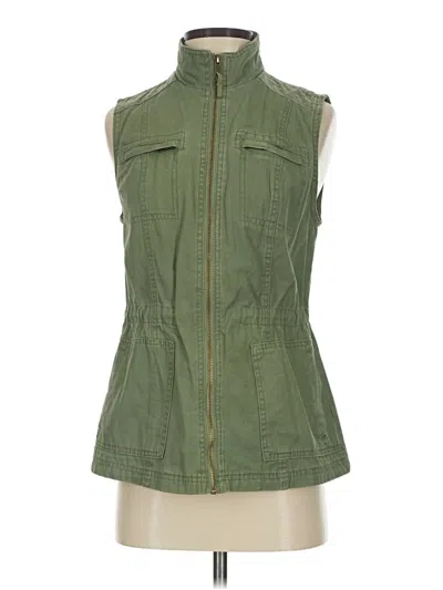 Pre-owned Merona Vest In Green