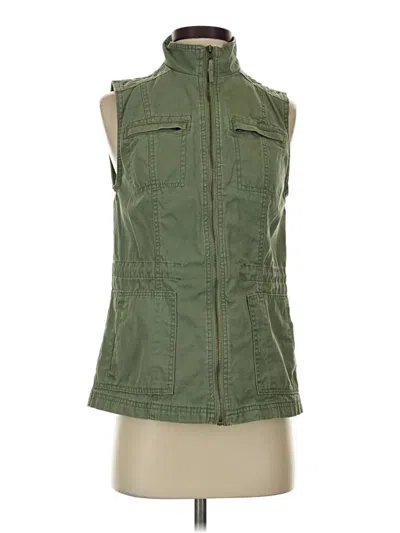 Pre-owned Merona Vest In Green