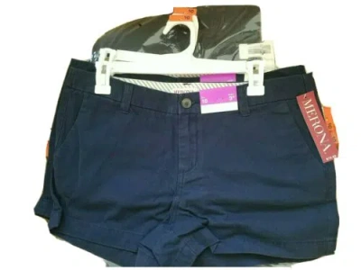 Pre-owned Merona Wholesale Lot Of 50 Womens/ladies Cotton Shorts In Sizes 10, All With Tags In Blue
