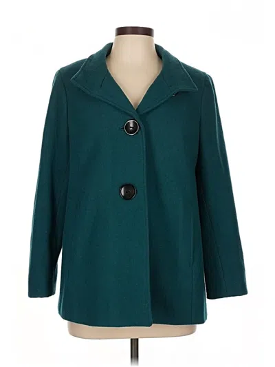 Pre-owned Merona Wool Coat In Blue