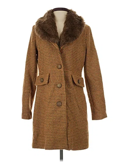 Pre-owned Merona Wool Coat In Brown