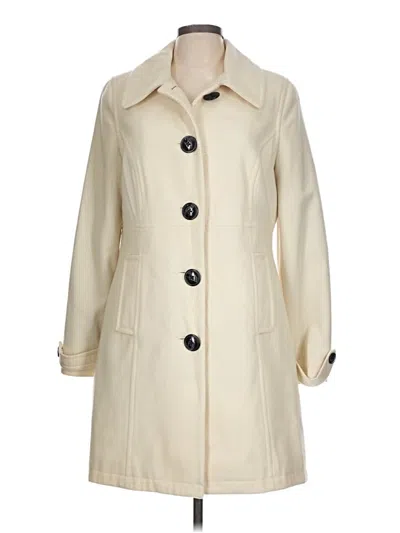 Pre-owned Merona Wool Coat In White